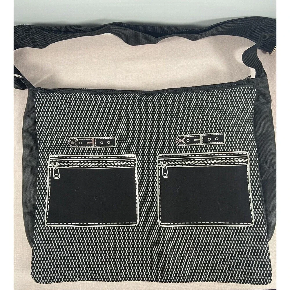 Thirty One- Black Computer Bag. Reversible Front